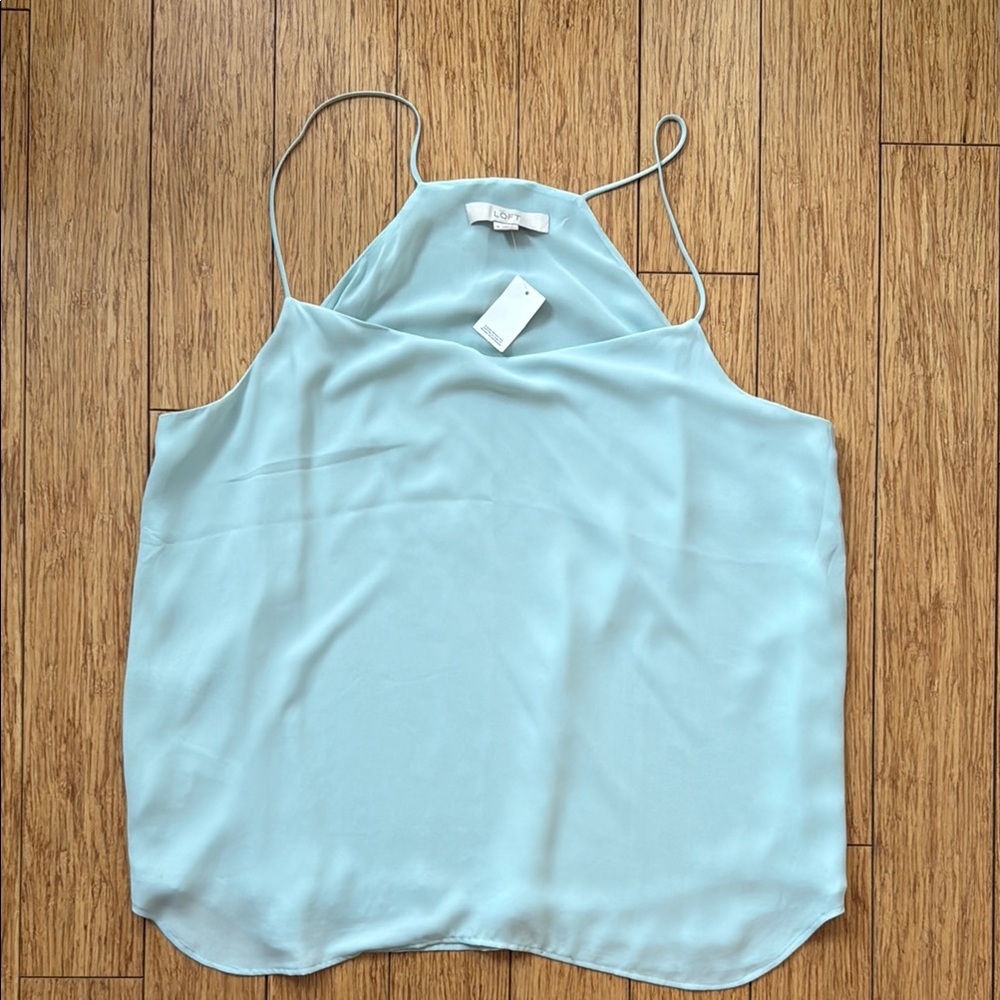 NWT LOFT Blue Green Women's Strappy Camisole Top